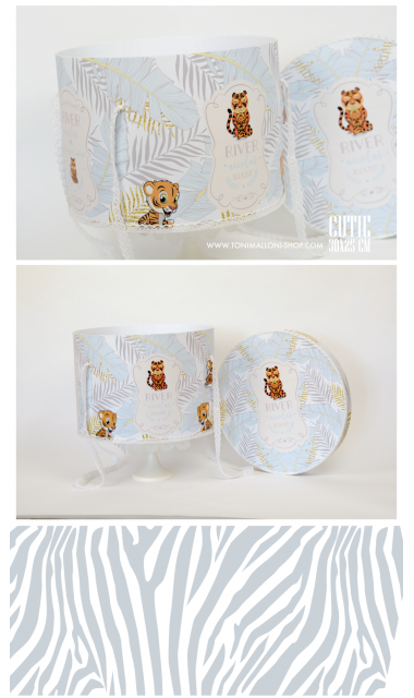 Trusou de botez cu broderie personalizata pentru baieti, Little tiger 8